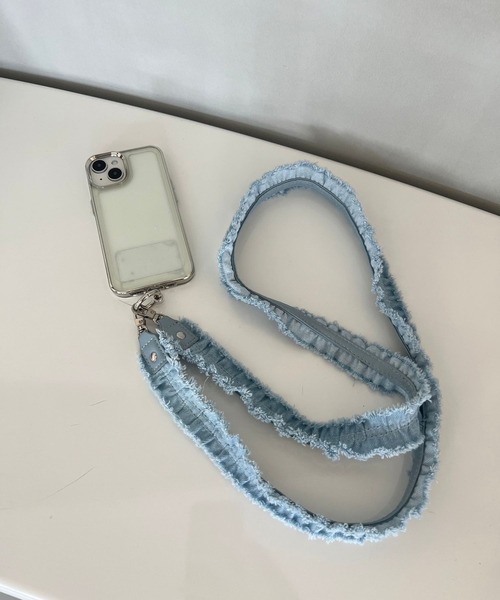 Me% モバイルアクセサリー 「ストラップシート付き」デニム