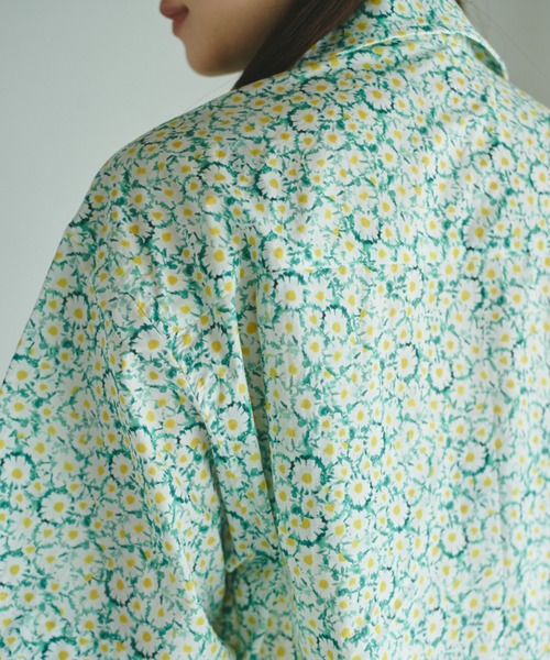 Camphor wood シャツ flower pattern open collar shirt / 総柄