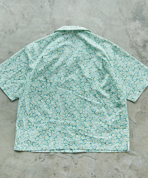 Camphor wood シャツ flower pattern open collar shirt / 総柄