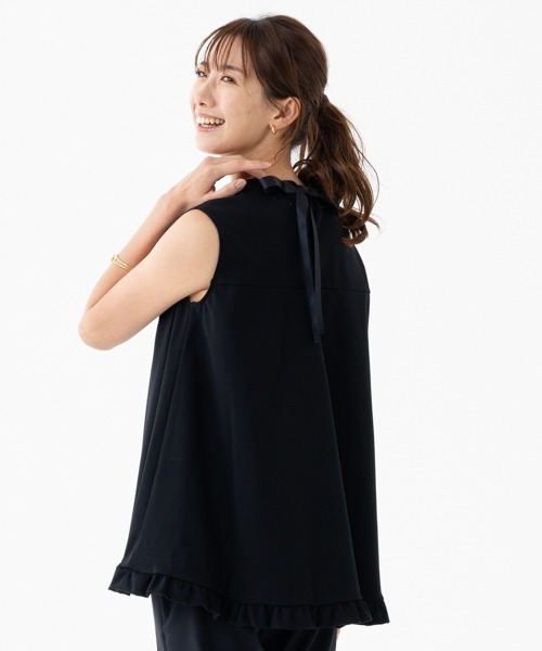 tシャツ 「SONO/ソーノ」バックリボンノースリーブチュニックT レディース JAM & LINK tシャツ チュールリボン ノースリーブシャツ キッズ