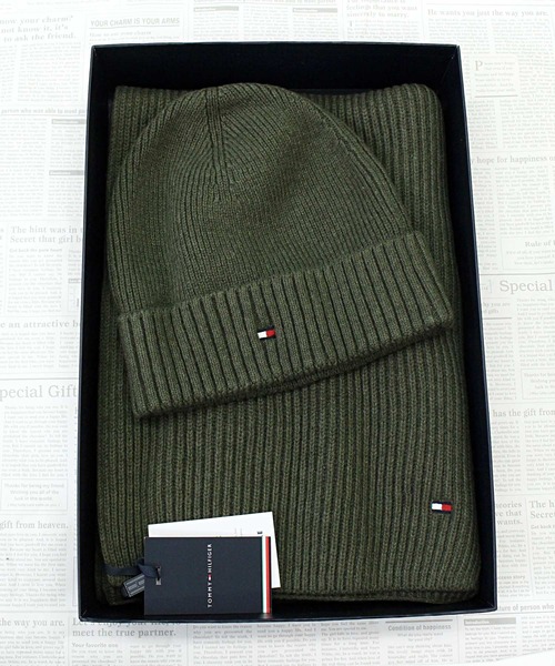 TOMMY HILFIGER ニット帽 ニットキャップ マフラー ビーニー