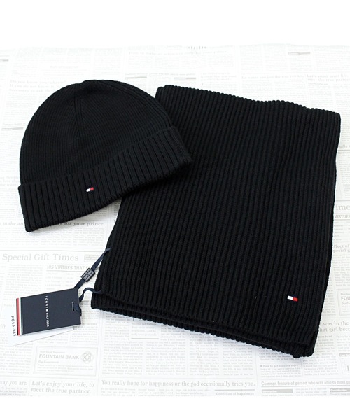 TOMMY HILFIGER ニット帽 ニットキャップ マフラー ビーニー
