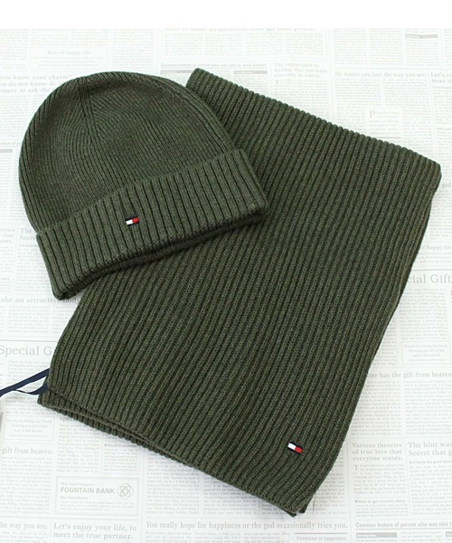 TOMMY HILFIGER ニット帽 ニットキャップ マフラー ビーニー