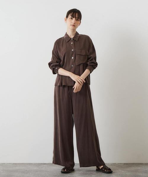 Lourmarin パンツ 「LOURMARIN」ストレートイージーパンツ レディース  