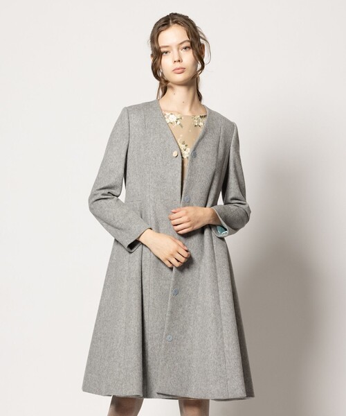 TOCCA ノーカラーコート TOCCA ノーカラーコート コート PEARL ROCK ロングコート