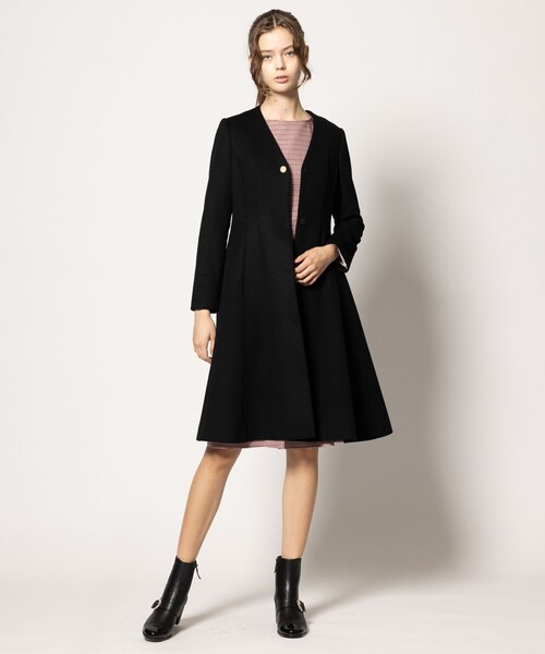 TOCCA ノーカラーコート TOCCA ノーカラーコート コート PEARL ROCK ロングコート