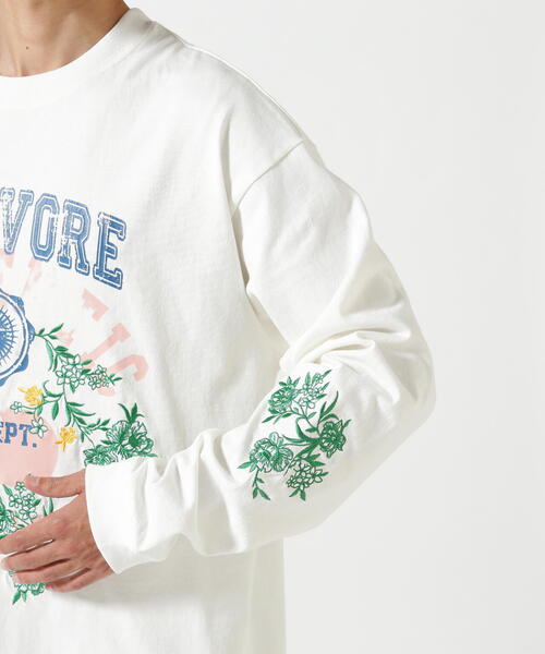 BEAVER tシャツ B omnivore/ビーオムニボー L/S COLLEGE メンズ