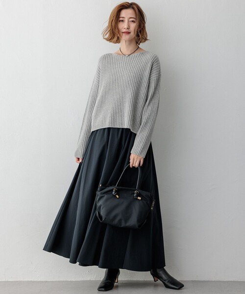 ニット セーター 「Oggi2月号掲載/洗える」カシミヤブレンド クロップド ニット レディース 23区 ニット セーター 「Oggi2月号掲載/洗える」カシミヤ