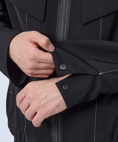 STUDIOUS ブルゾン アウター VISCOSE WOOL AVIATOR JACKET/シワになり 