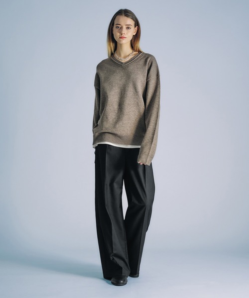 selle glant（セレグランテ） スラックス HIGH WAISTED TUCK WIDE