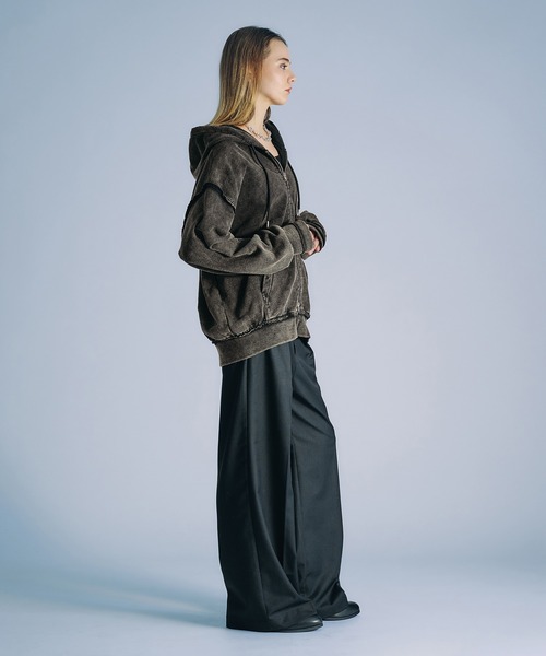 selle glant スラックス HIGH WAISTED TUCK WIDE PANTS/ハイ