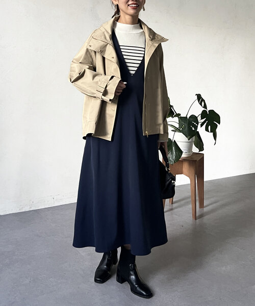 Chez toi（シェトワ） ブルゾン アウター スタンドネックミドルコート