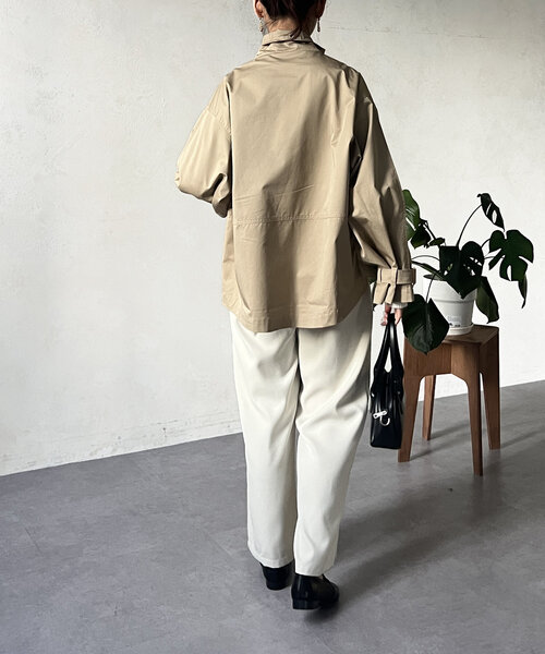 Chez toi（シェトワ） ブルゾン アウター スタンドネックミドルコート
