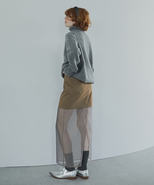 スカート LE CIEL BLEU Sheer-Blend Pencil Skirt ル シェル ブルー - LE CIEL BLEU | Sheer-Blend Pencil