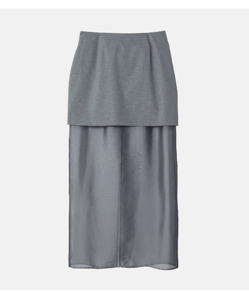 スカート LE CIEL BLEU Sheer-Blend Pencil Skirt ル シェル ブルー - LE CIEL BLEU | Sheer-Blend Pencil