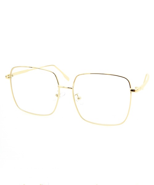伊達メガネ メガネ 眼鏡 an meets zakka レトロビッグスクエアメガネ