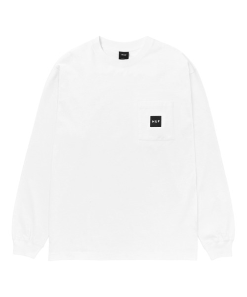 HUF tシャツ SET BOX LOGO LS POCKET TEE / ハフ ヘビーウエイト