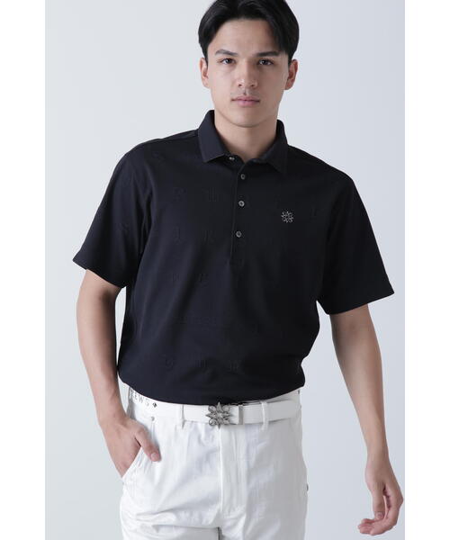 St ANDREWS ポロシャツ 「St ANDREWS」ふくれジャガードロゴ半袖