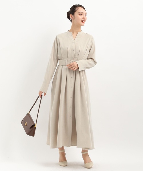 Andemiu（アンデミュウ） ワンピース フロントボタンタックワンピース