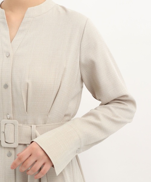 Andemiu（アンデミュウ） ワンピース フロントボタンタックワンピース