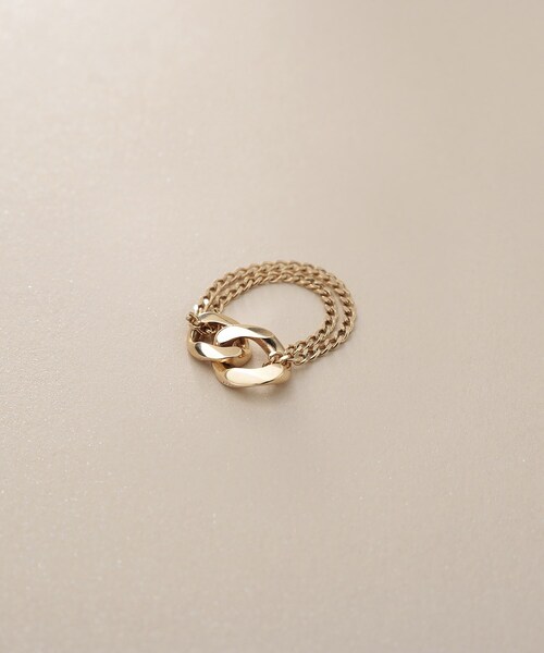 COCOSHNIK（ココシュニック） 指輪 リング K10キヘイモチーフダブル