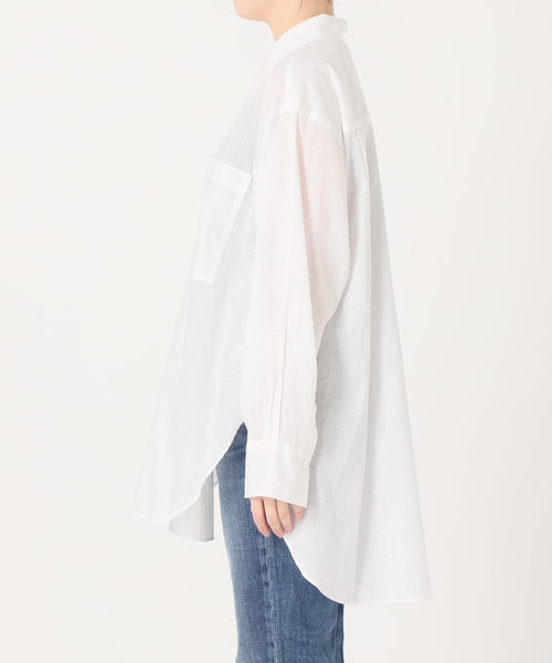 Spick＆Span ブラウス シャツ 「追加」コットンリネンルーズ