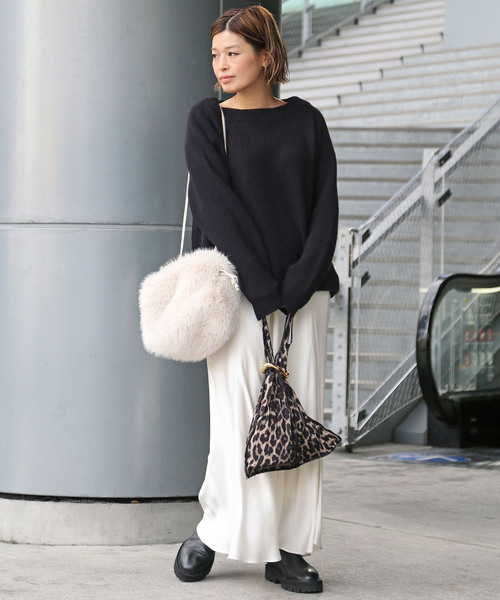 MUSE de Deuxieme Classe 「MUSE classe」 長袖ニット FREE ベージュ