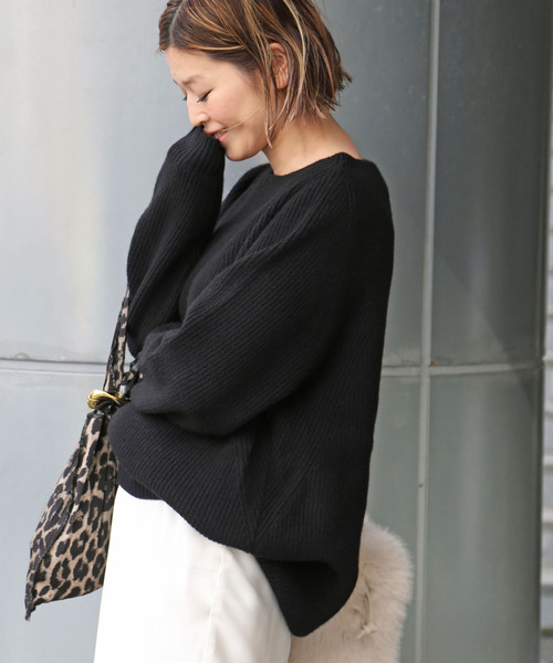 【極美品/タグ付き】MUSE de Deuxieme Classe ニット 極美品 MUSE de Deuxieme Classe ミューズドゥーズィエムクラス 畔プル