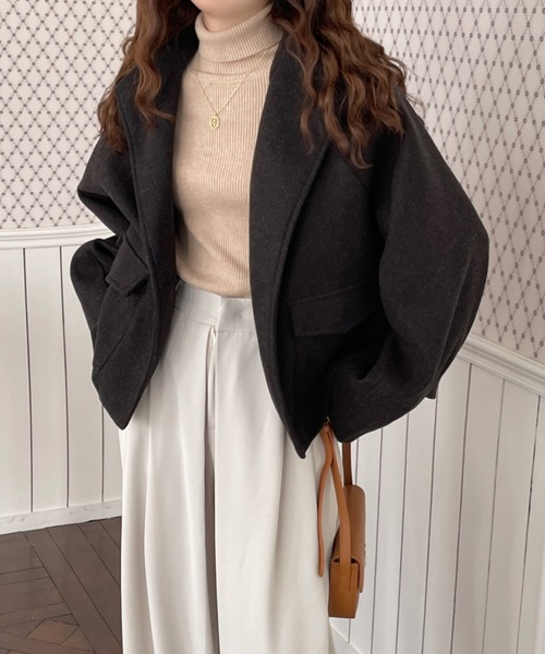 「emi+」 チェスターコート M ブルー レディース_画像2