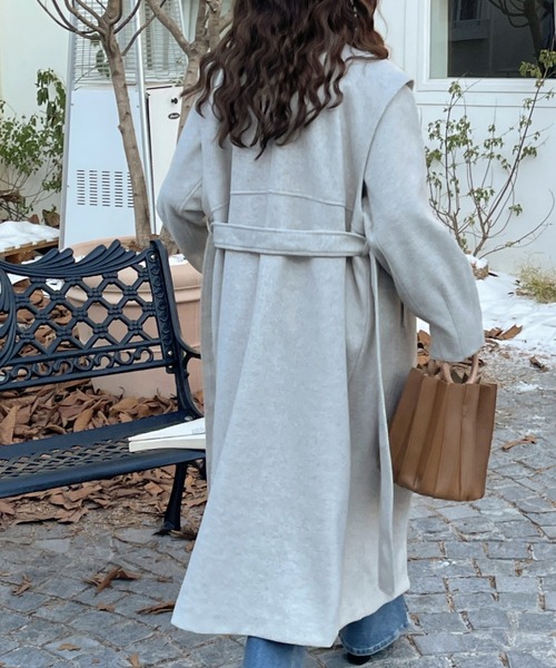 「emi+」 チェスターコート M ブルー レディース_画像3