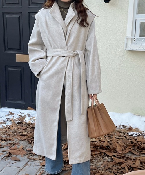 「emi+」 チェスターコート M ブルー レディース_画像6