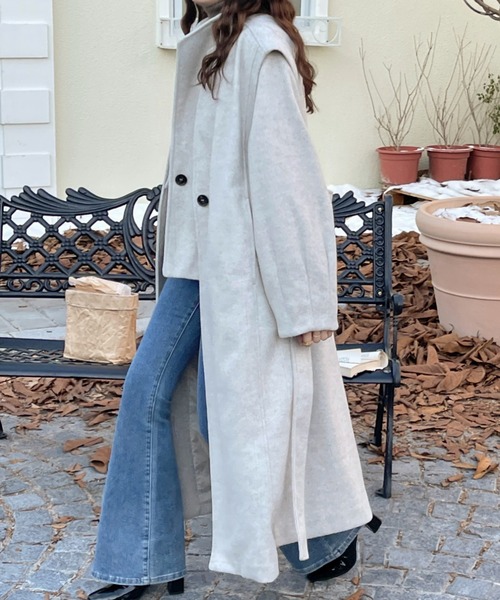 「emi+」 チェスターコート M ブルー レディース_画像8