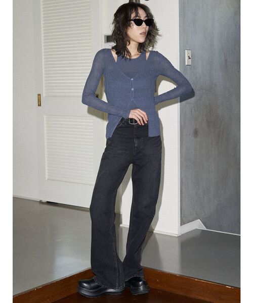 ニット セーター 「VEQUM」SHEER WAVING LAYER KNIT レディース VEQUM ニット セーター 「VEQUM」SHEER WAVING LAYER KNIT