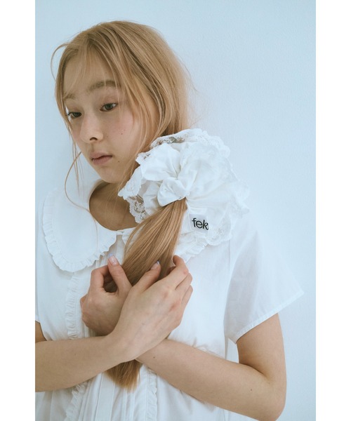 FEKETE シュシュ lace big scrunchie / ビッグレースシュシュ