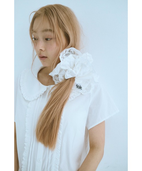 FEKETE シュシュ lace big scrunchie / ビッグレースシュシュ
