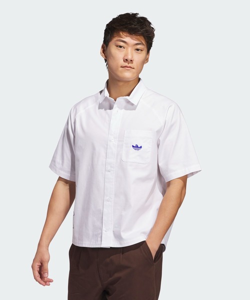 adidas オリジナル フットボールシャツ adidas シャツ シュムーフォイル ファイター ボタンアップシャツ