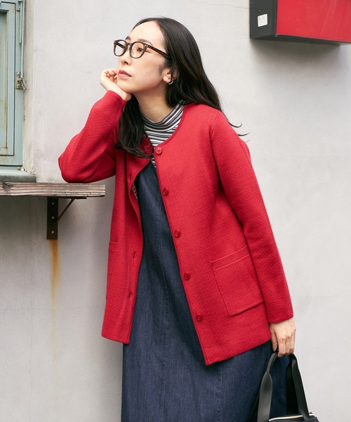 DECOY SINCE 1981 カーディガン M レッド レディース : ZOZOTOWN Yahoo