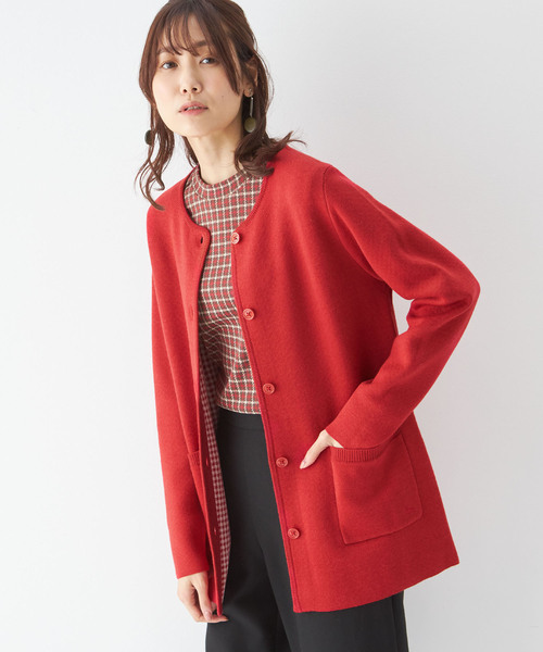DECOY SINCE 1981 カーディガン M レッド レディース : ZOZOTOWN Yahoo