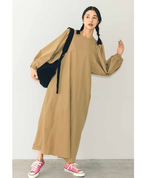 再再再値下げ新品　アンパスィ　ワンピースL　 ベージュ　定価24200円 Live in comfort（リブインコンフォート） ワンピース リブ イン