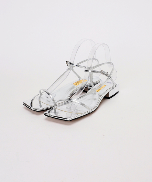 GRISE ベージュ ストラップサンダル Lサイズ GRISE（グリーズ）の「GRISE 6cmレザーアンクルストラップ