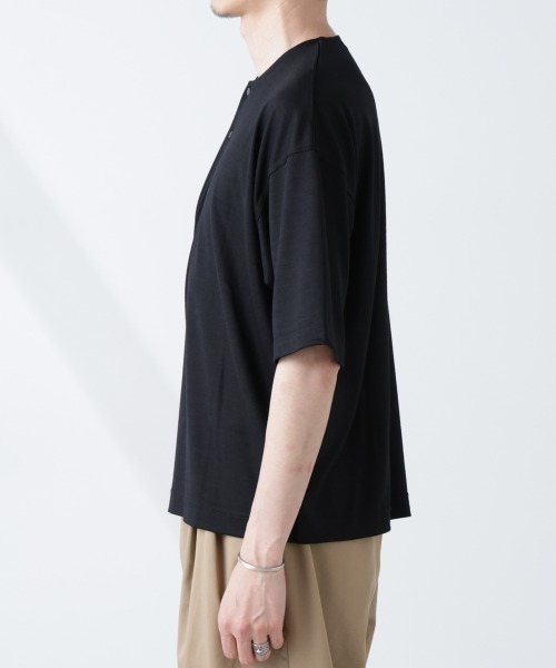 NANO universe（ナノ・ユニバース） ヘンリーネック tシャツ 「ALL