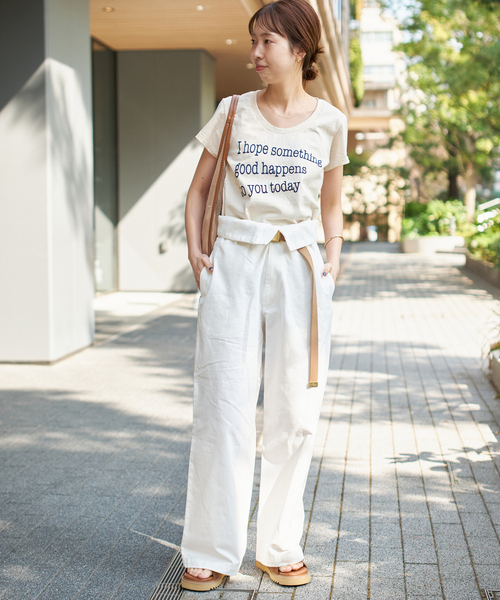 Spick＆Span tシャツ Mixta/ミクスタ U NECK TSHIRT I HOPE