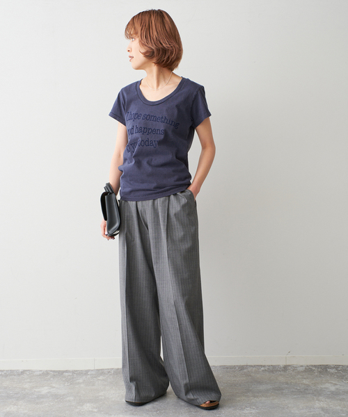 Spick＆Span tシャツ Mixta/ミクスタ U NECK TSHIRT I HOPE