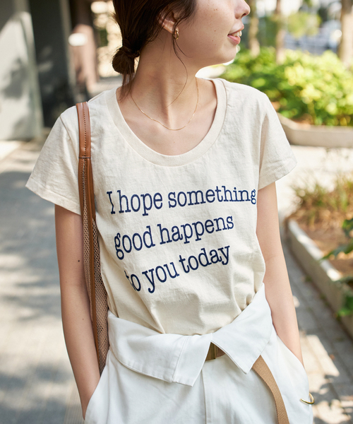 tシャツ 「MIXTA(ミクスタ)」I HOPE CREWNECK T-SHIRTS/クルーネックTシャツ レディース SALON adam et rope'｜【MIXTA(ミクスタ)】I HOPE CREWNECK T