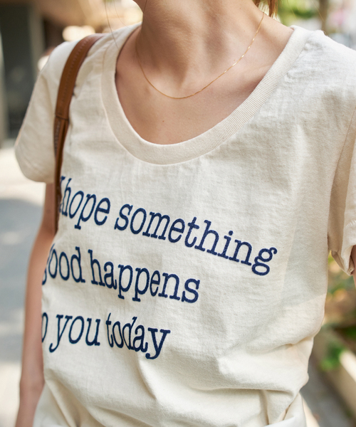 Spick＆Span tシャツ Mixta/ミクスタ U NECK TSHIRT I HOPE