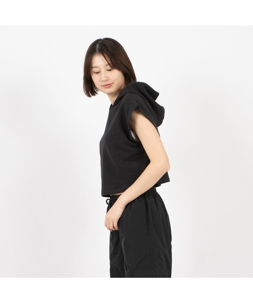【リーボック公式】Bボール オフコート クロップ フーディー / BBALL OFF COURT  CROP HOODIE （ブラック） Basketball Off-Court Crop Hoodie - Reebok