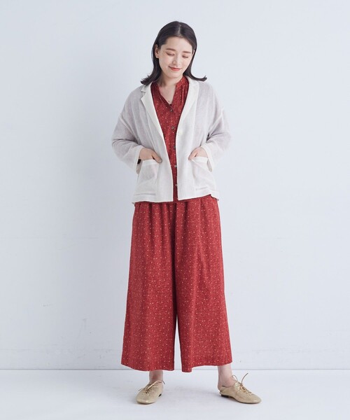 ADIEU TRISTESSE（アデュートリステス） ワイドパンツ パンツ リーフ