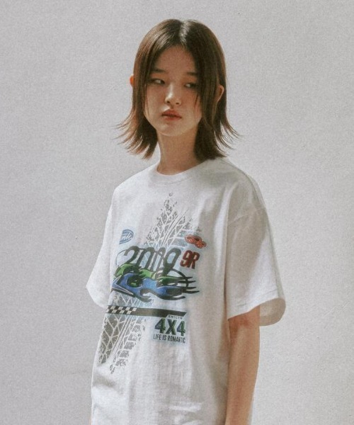 tシャツ A'GEM/9 × .kom 「ROMANTIC CROWN/ロマンティック クラウン」Skid Mark T-Shirt /スキッドマーク