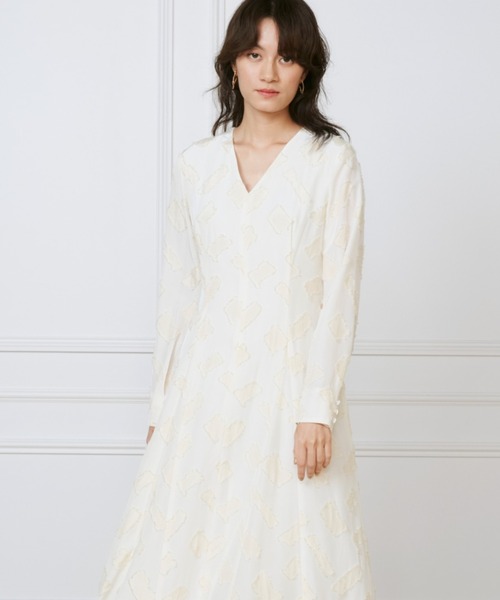 ワンピース カットジャガードミディ丈ワンピース「la veille by SUPERIOR CLOSET」