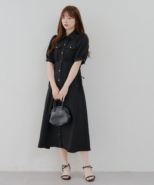 ANOTHER BRANCH OLIVE des ワンピース レースアップ前開き